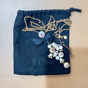 J. Crew Gold and White Statement Necklace